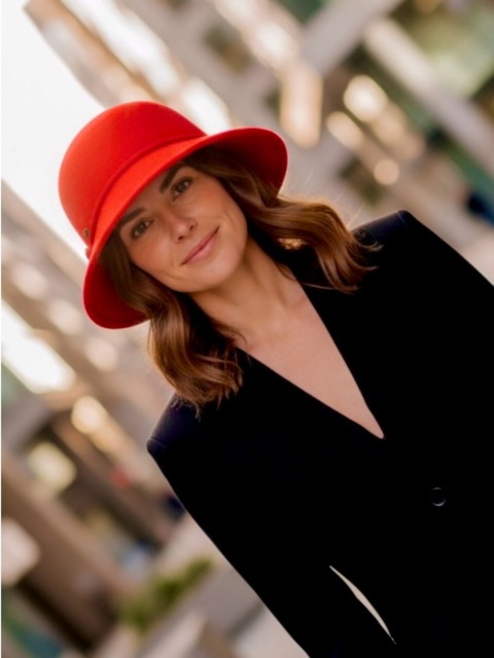 Vintage Scala Red Wool Cloche Hat